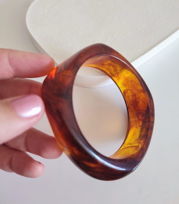 Kehribar Rengi Kemik Bileklik