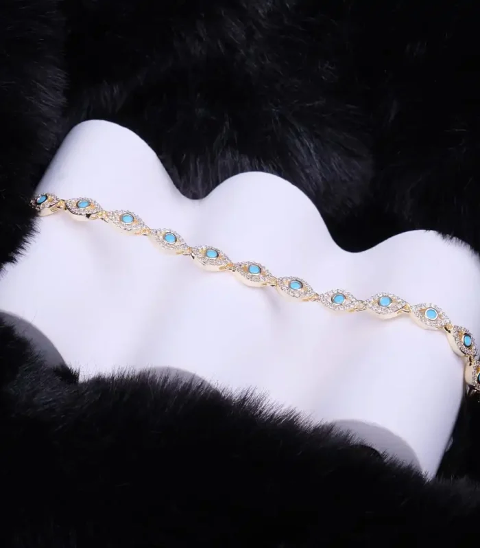 Mavi Göz Gold Bileklik