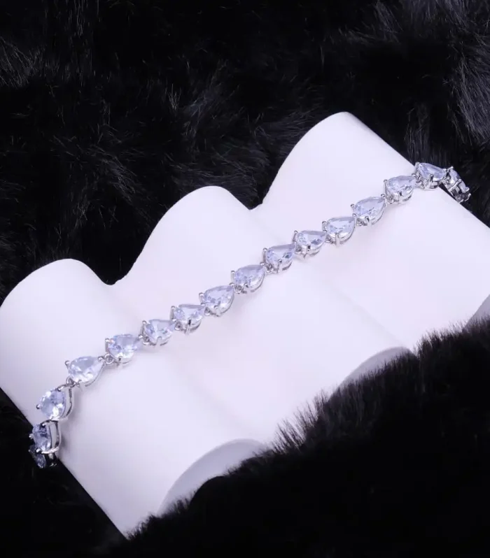 Damla Model Zirkon Taş Silver Bileklik