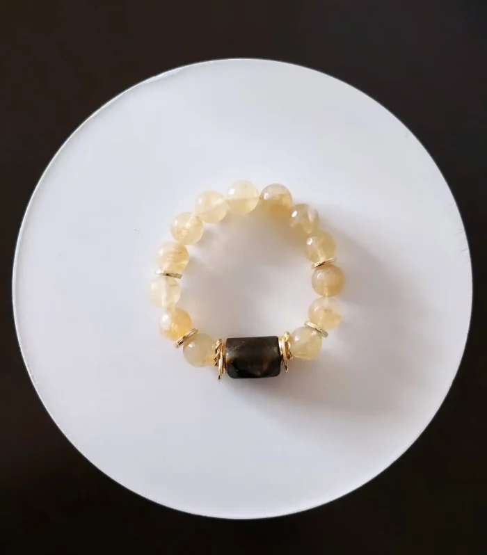 Sitrin Taşı Lastikli Bileklik