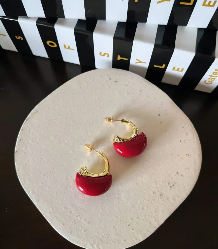 Kırmızı Bonbon Küpe